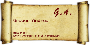 Grauer Andrea névjegykártya